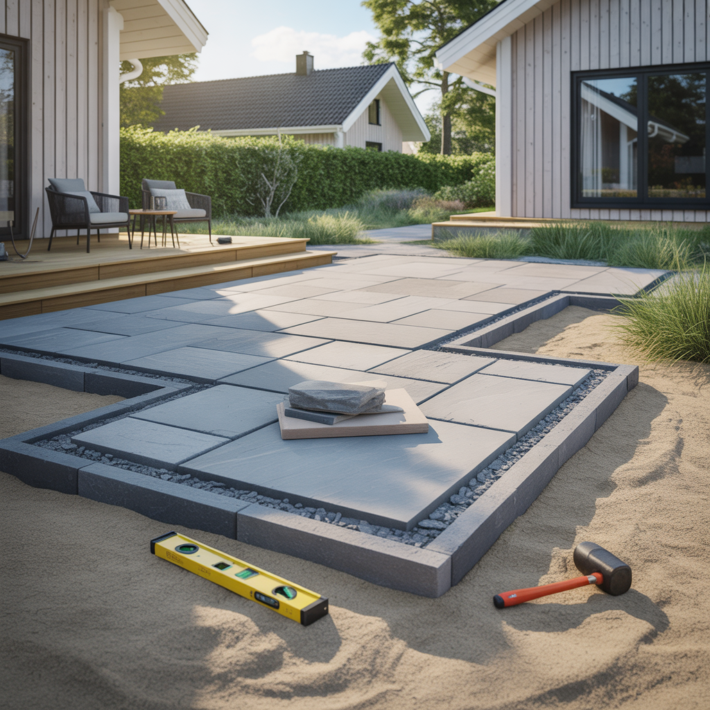 1.Guide till att lagga stenplattor for uteplatsen