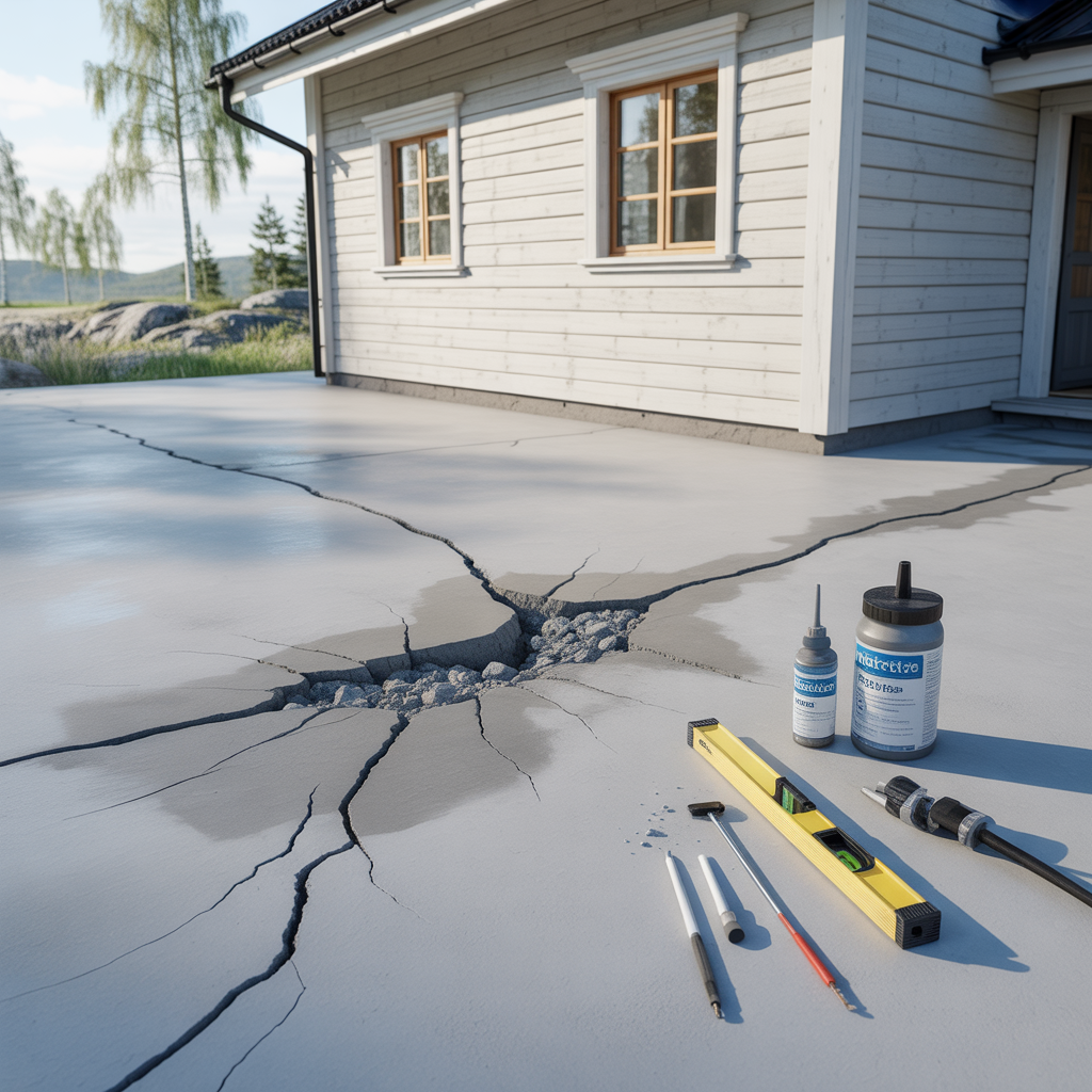 felsokning av sprickor i betongplatta orsaker och atgarder