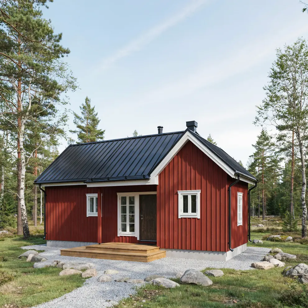 bygg konstruktion fritidshus stuga strangnas sormland